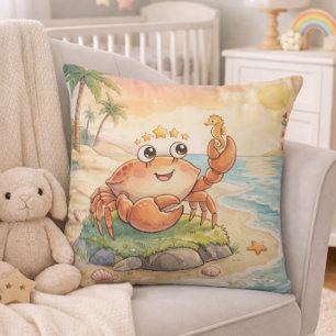 Cojín Decorativo Cáncer Bebé Zodiaco Guardería Niños