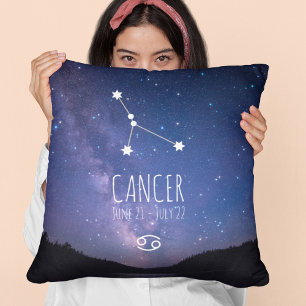 Cojín Decorativo Cáncer   Constelación zodiaca personalizada