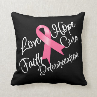 Cojín Decorativo Cáncer de pecho de la curación de fe de la