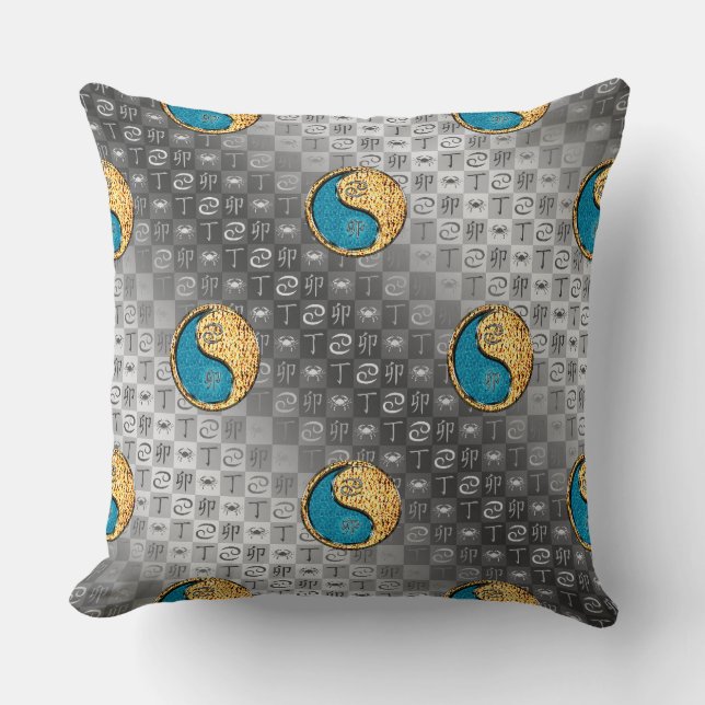 Cojín Decorativo Cancer & Fire Rabbit (Anverso)