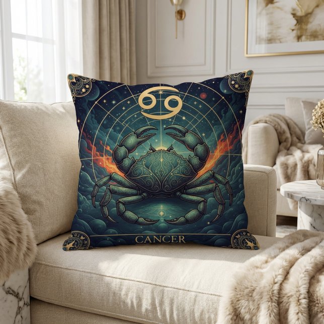 Cojín Decorativo Cancer Zodiac Celestial (Subido por el creador)