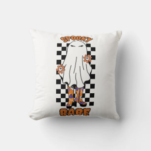 Cojín Decorativo "Canción espeluznante" Naranja fantasma de Hallowe