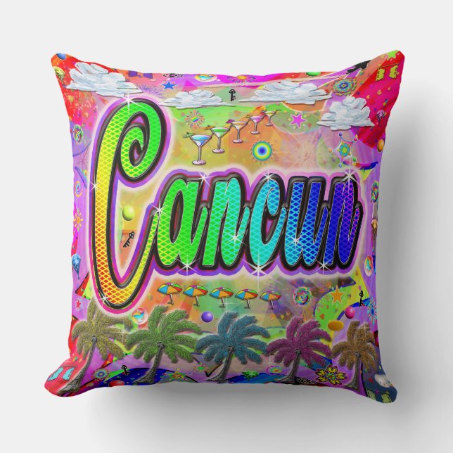 Cojín Decorativo Cancun Vista Express Pillow (Anverso)