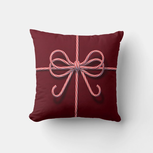 Cojín decorativo Candy Cane Bow (Anverso)