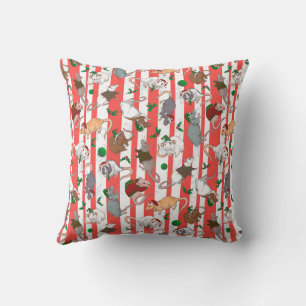 Cojín Decorativo ¡Candy Cane Mascota Rattie Navidades!