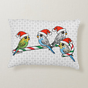 Cojín Decorativo Candy Cane Santa Budgies