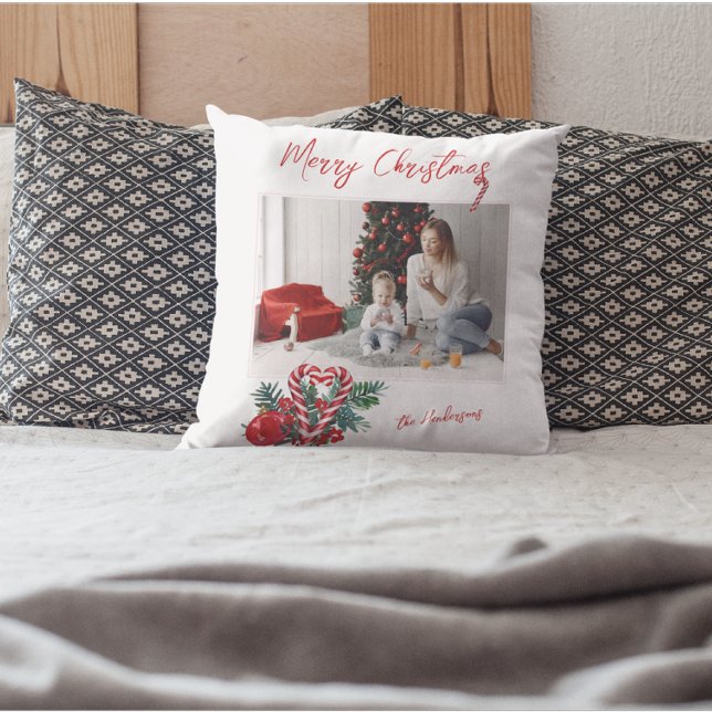 Cojín Decorativo Candy Canes | Foto familiar de Navidades (Subido por el creador)