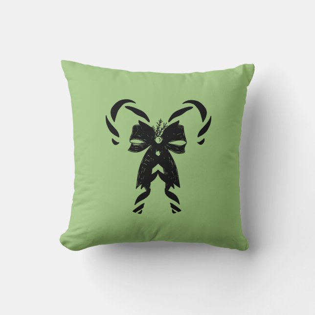 Cojín Decorativo Candy Canes with Pine Needles & Bow (Anverso)