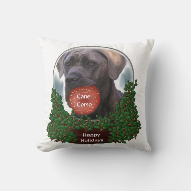 Cojín Decorativo Cane Corso Navidades (Anverso)