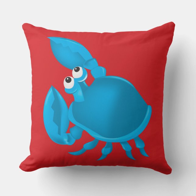 Cojín Decorativo cangrejo personalizado (Anverso)