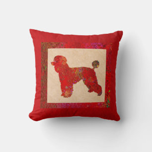 Cojín Decorativo Caniche Rojo