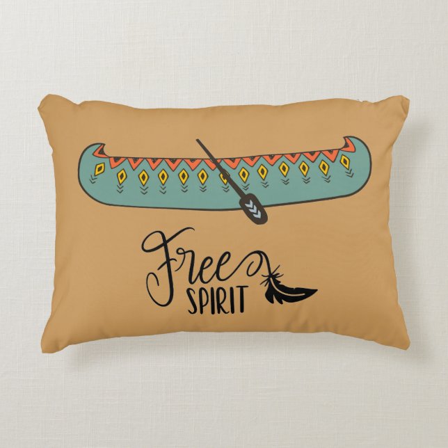 Cojín Decorativo Canoa Espíritu Libre (Anverso)