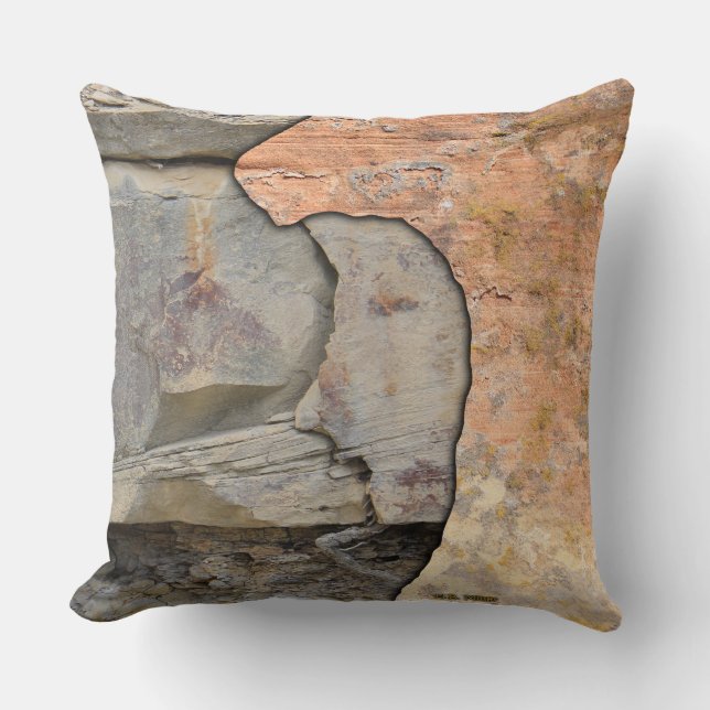 Cojín Decorativo Cañones de habla rock, Nuevo México (Anverso)