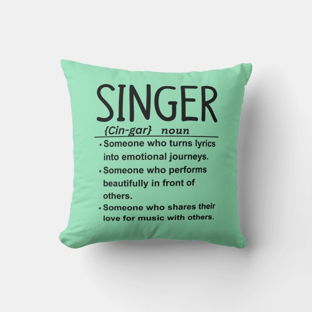 Cojín Decorativo Cantante (Anverso)