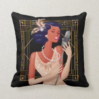 Cantante Chica Art Deco de los años 1920 con marco