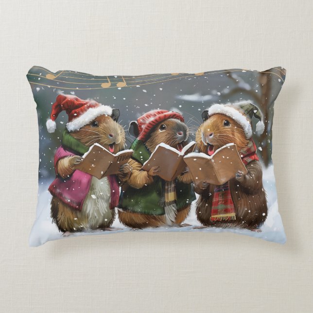 Cojín Decorativo Cantantes de Pig Carol de Guinea (Anverso)