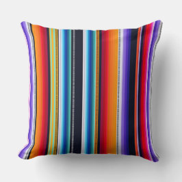 Cojín Decorativo Cantina serape stripes multicolor pattern