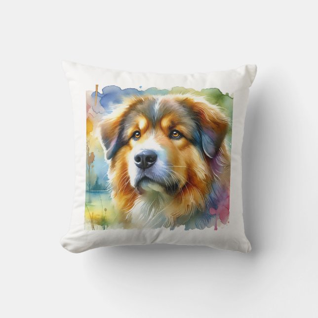 Cojín Decorativo Cao da Serra de Aires Dog 070824AREF123 - Watercol (Anverso)