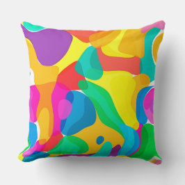 Cojín Decorativo Caos de los colores del circo Resumen del patrón d