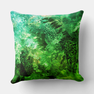 Cojín Decorativo Capas de cristales verdes
