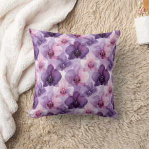Cojín Decorativo Capas de orquídea púrpura gradiente