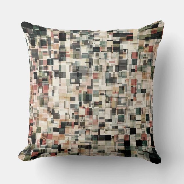 Cojín Decorativo Capas de tonos de la Tierra (Anverso)