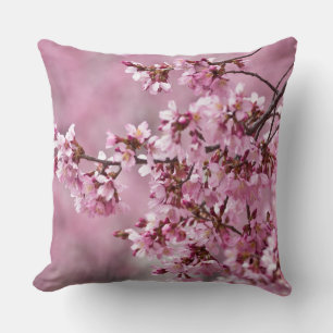 Cojín Decorativo Capas pastel de rosa de flor de cerezo Sakura