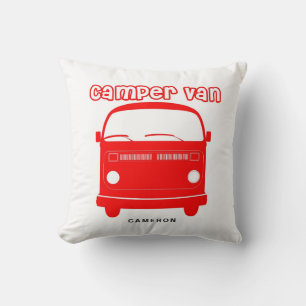 Cojín Decorativo Capercha Personalizado de la camioneta roja retro