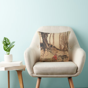 Cojín Decorativo Caperucita roja aterradora