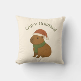 Cojín Decorativo Capibara en Navidades