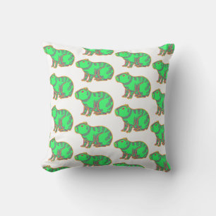 Cojín Decorativo Capibara Neon – Animalito Colorido Lindo