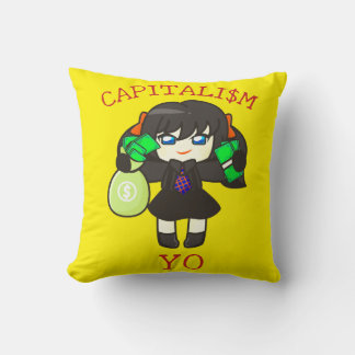 Cojín Decorativo Capitalism Yo - Anime Money Girl Hustle