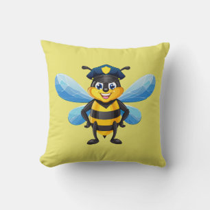 Cojín Decorativo Capitán abeja con sombrero de policía