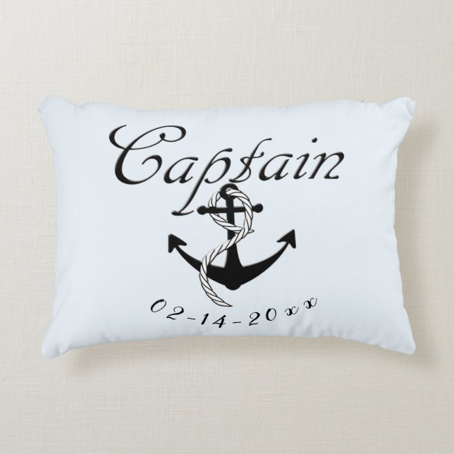 Cojín Decorativo Capitán con ancla (Anverso)