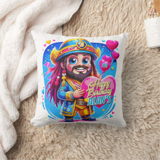 Cojín Decorativo Capitán del Pirata Cumpleaños Niños Regalos Ilustr