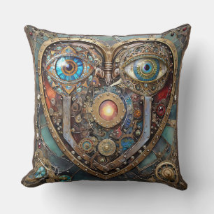 Cojín Decorativo Caprichoso Corazón Steampunk Te Veo Te Amo