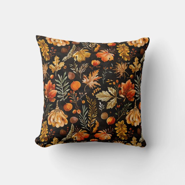 Cojín decorativo caprichoso de otoño (Anverso)