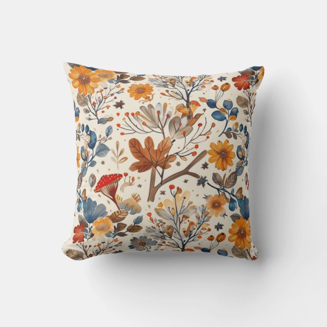 Cojín decorativo caprichoso de otoño (Anverso)