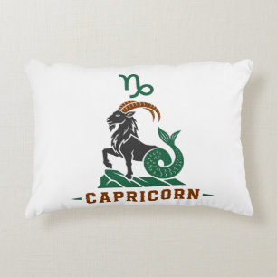 Cojín Decorativo Capricornio Cabra de Mar Verde Zodíaco