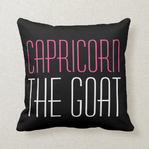 Cojín Decorativo Capricornio El Zodiaco Blanco Rosa Inicial