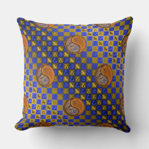 Cojín Decorativo Capricornio y Buey de Madera