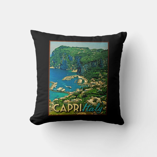 Cojín Decorativo Capris Italia Viajes de época (Anverso)