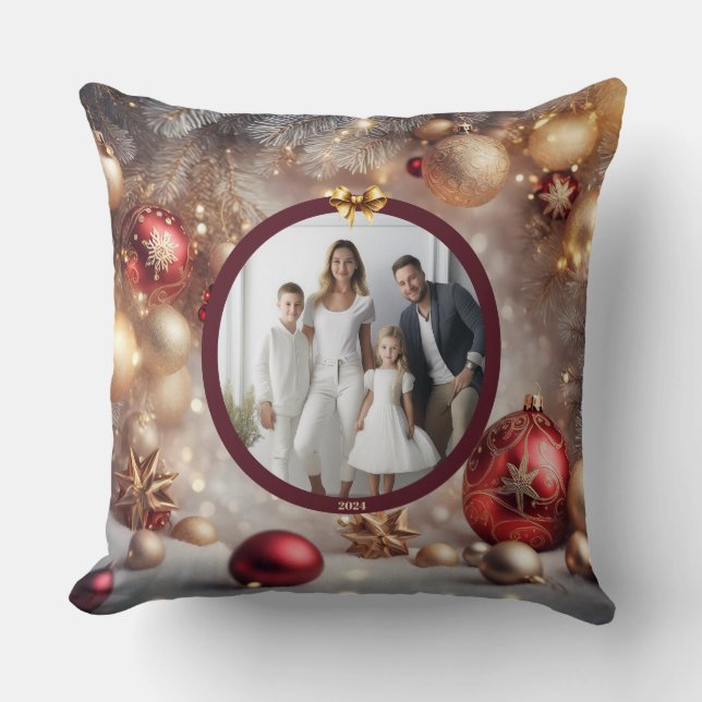 Cojín Decorativo Capturar Navidades fotográficos Personalizados de  (Anverso)