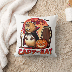 Cojín Decorativo Capy bat Capybara Halloween