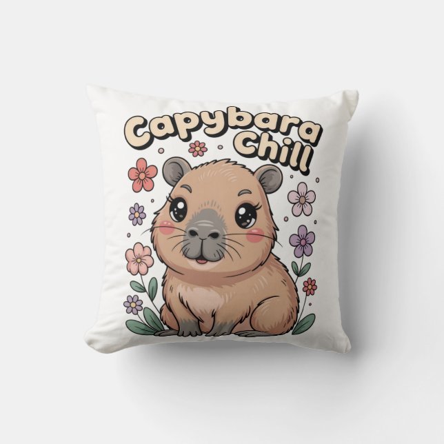 Cojín Decorativo Capybara Chill (Anverso)