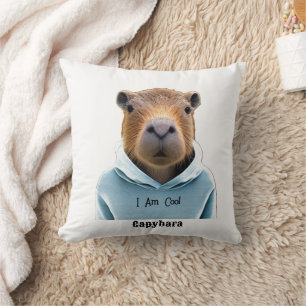 Cojín Decorativo CAPYBARA En Un Hoodie Que Soy Guay