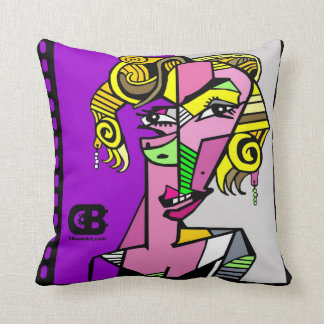 Cojín Decorativo Cara abstracta de la hembra