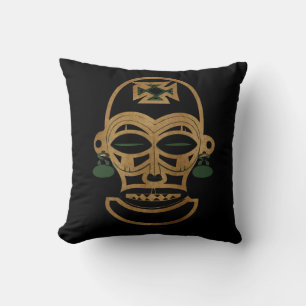 Cojín Decorativo Cara abstracta tribal africana