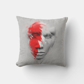 Cojín Decorativo Cara blanca roja