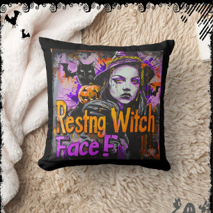 Cojín Decorativo Cara de Bruja en Reposo ExDesigner Halloween